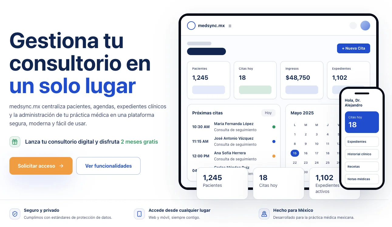 Interfaz de Medsync