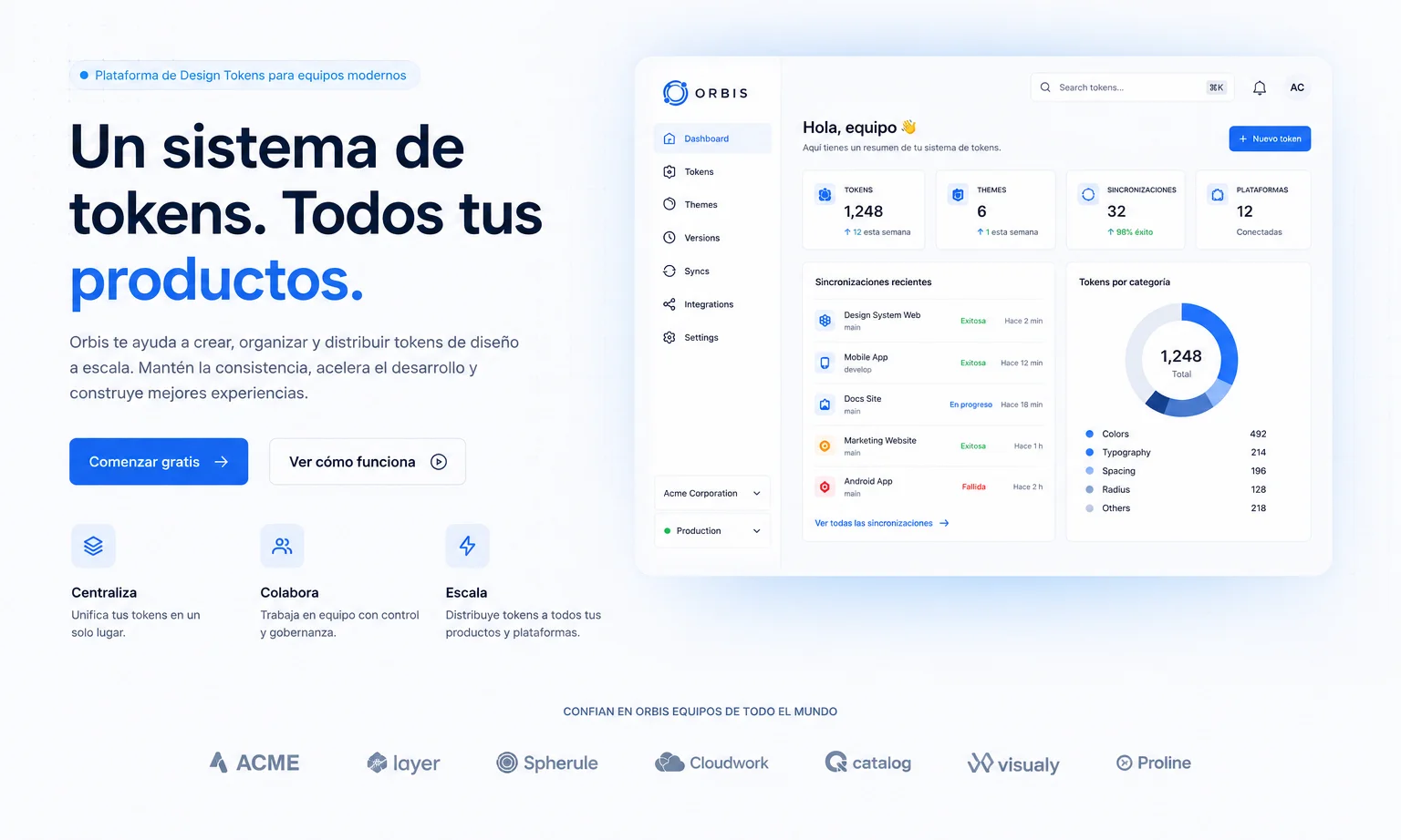 Interfaz de Orbis